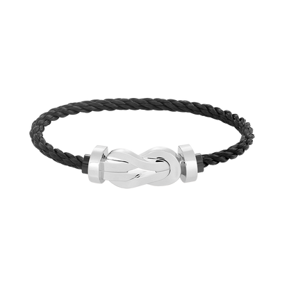 [baslovejewels]CHANCE LARGE 8 FIGURE BUCKLE NO DIAMOND BRACELET SILVER