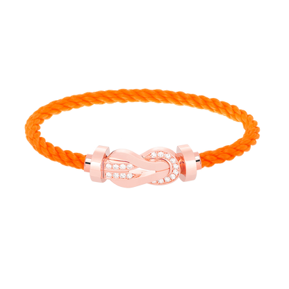 [baslovejewels]CHANCE LARGE 8 FIGURE BUCKLE HALF DIAMOND BRACELET ROSE GOLD