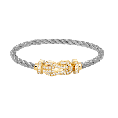 [Basjewels]CHANCE LARGE 8 FIGURE BUCKLE FULLDIAMOND BRACELET GOLD