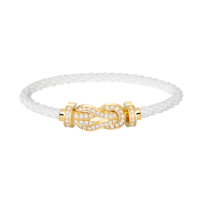 [Basjewels]CHANCE LARGE 8 FIGURE BUCKLE FULLDIAMOND BRACELET GOLD