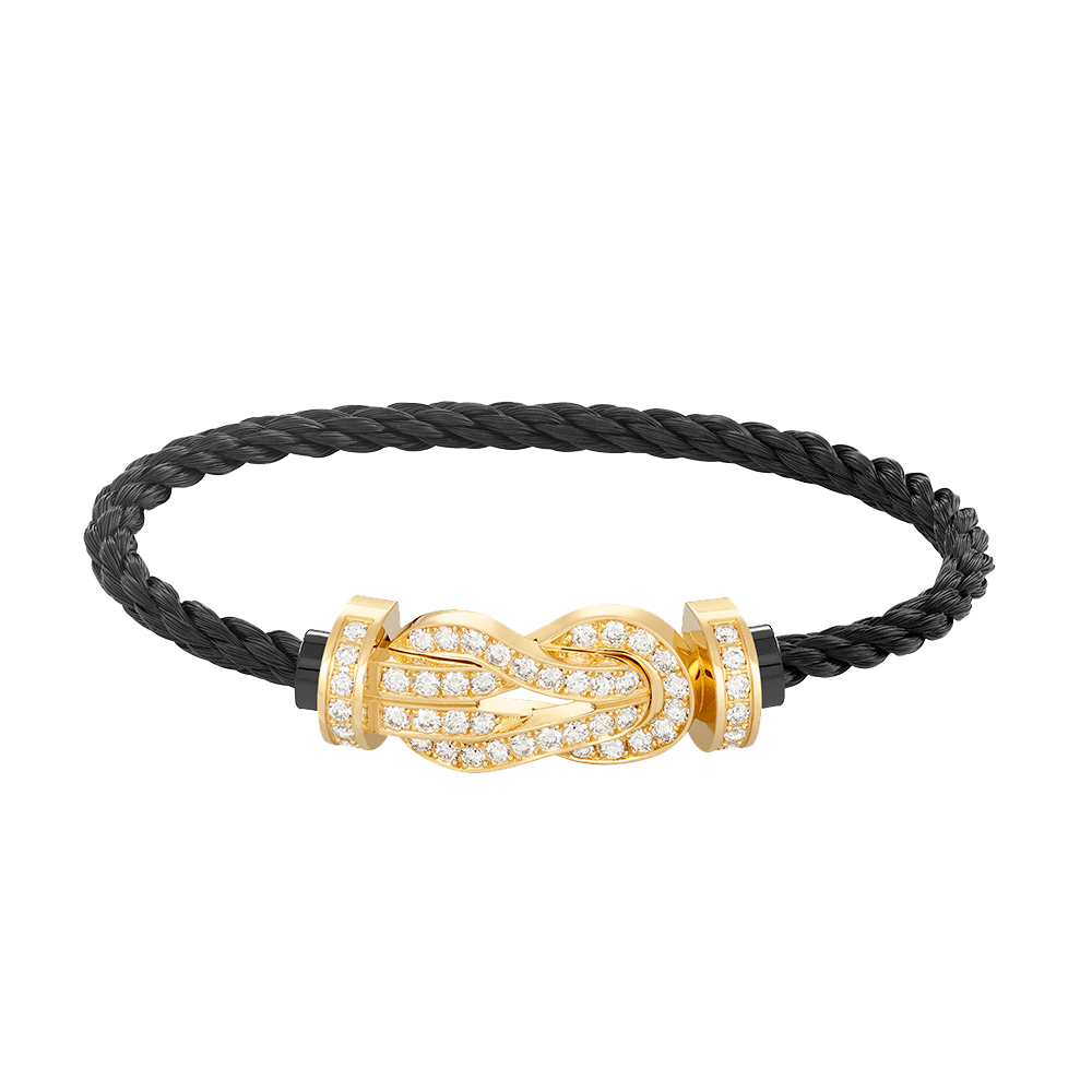 [Basjewels]CHANCE LARGE 8 FIGURE BUCKLE FULLDIAMOND BRACELET GOLD