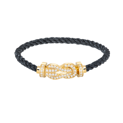 [Basjewels]CHANCE LARGE 8 FIGURE BUCKLE FULLDIAMOND BRACELET GOLD