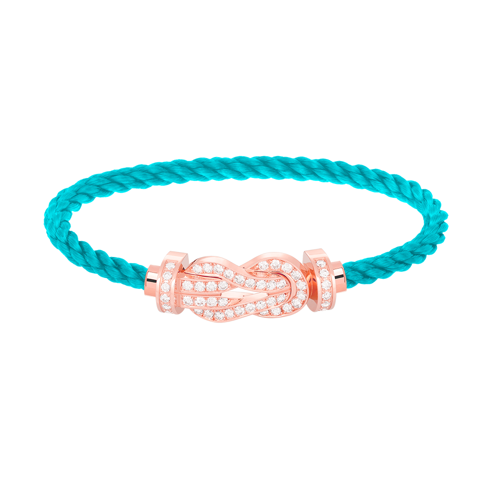 [baslovejewels]CHANCE LARGE 8 FIGURE BUCKLE FULL DIAMOND BRACELET ROSE GOLD