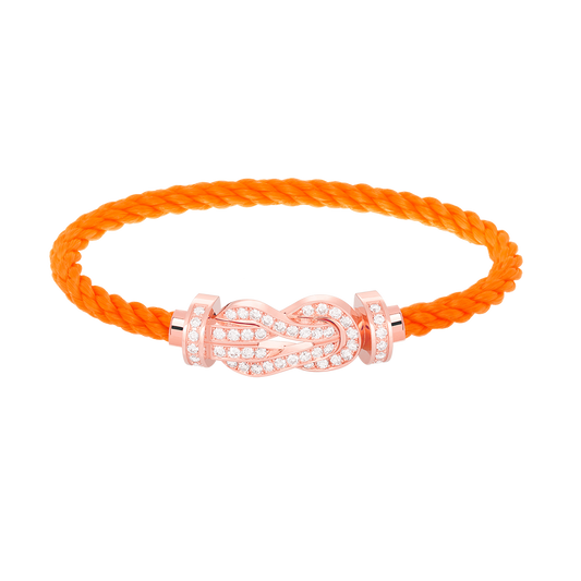 [baslovejewels]CHANCE LARGE 8 FIGURE BUCKLE FULL DIAMOND BRACELET ROSE GOLD