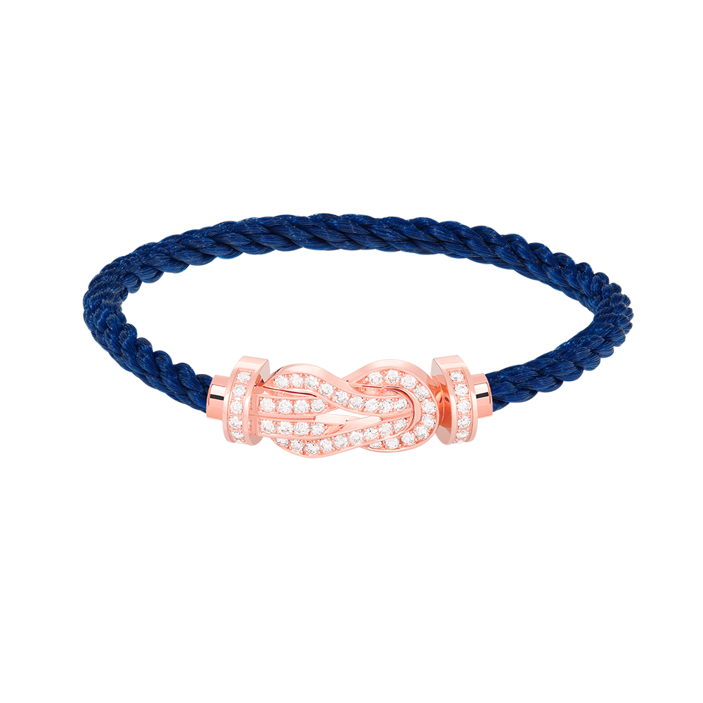 [baslovejewels]CHANCE LARGE 8 FIGURE BUCKLE FULL DIAMOND BRACELET ROSE GOLD