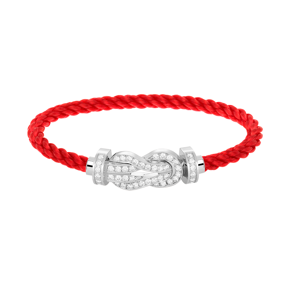 [baslovejewels]CHANCE LARGE 8 FIGURE BUCKLE FULL DIAMOND BRACELET SILVER
