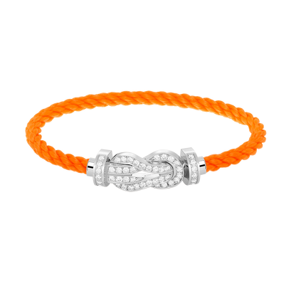 [baslovejewels]CHANCE LARGE 8 FIGURE BUCKLE FULL DIAMOND BRACELET SILVER