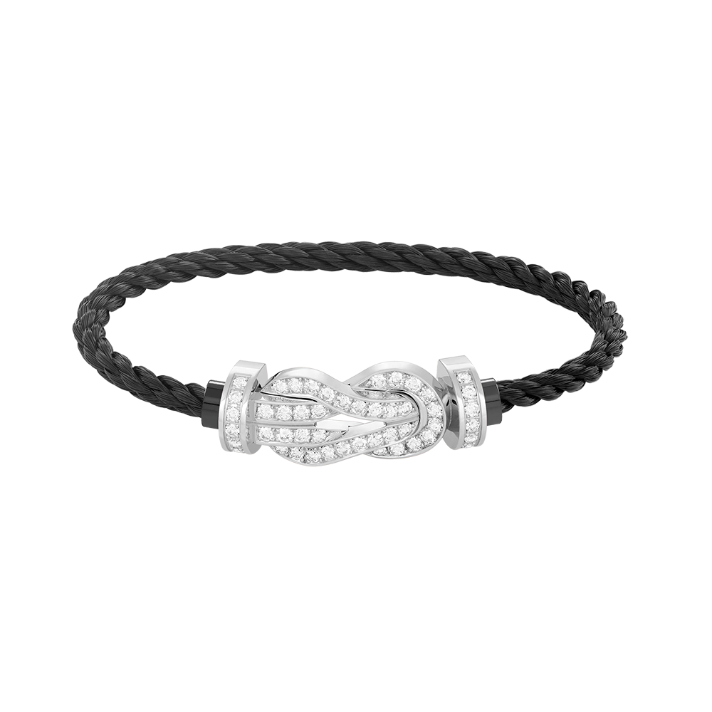 [baslovejewels]CHANCE LARGE 8 FIGURE BUCKLE FULL DIAMOND BRACELET SILVER