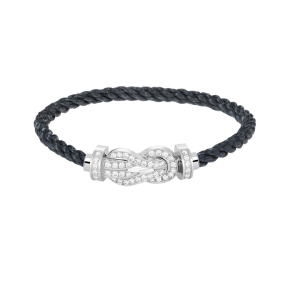 [baslovejewels]CHANCE LARGE 8 FIGURE BUCKLE FULL DIAMOND BRACELET SILVER