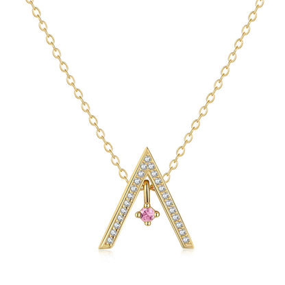 [baslovejewels]Sparkling "A" Shape Necklace