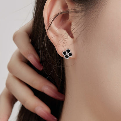 [baslovejewels]Four-Leaf Clover Flower Shape Exquisite Earrings