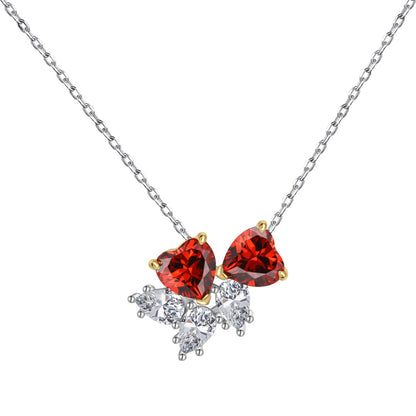 [baslovejewels]Dainty Red Heart Necklace
