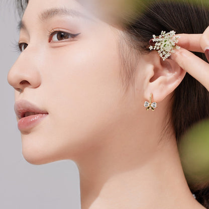 [BASLOVE]Exquisite Earrings With Heart-Shaped Bow Design