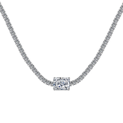 [baslovejewels]2.0 carat Ornate Emerald Cut Necklace
