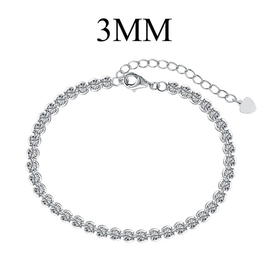 [baslovejewels]Ornate  Sparkling Round Cut Daily Bracelet