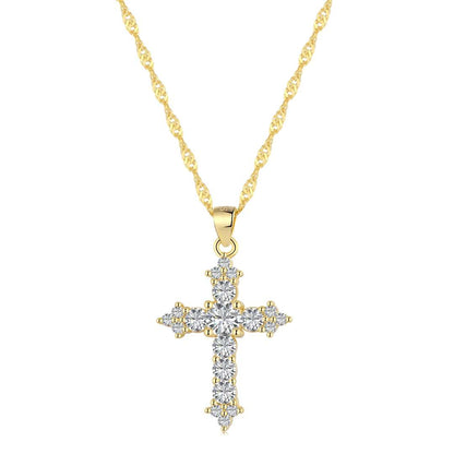 [BASLOVE]Delicate Cross Shape Necklace