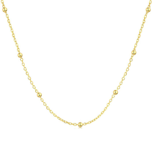 [baslovejewels]Small Bead Clavicle Chain Simple Necklace