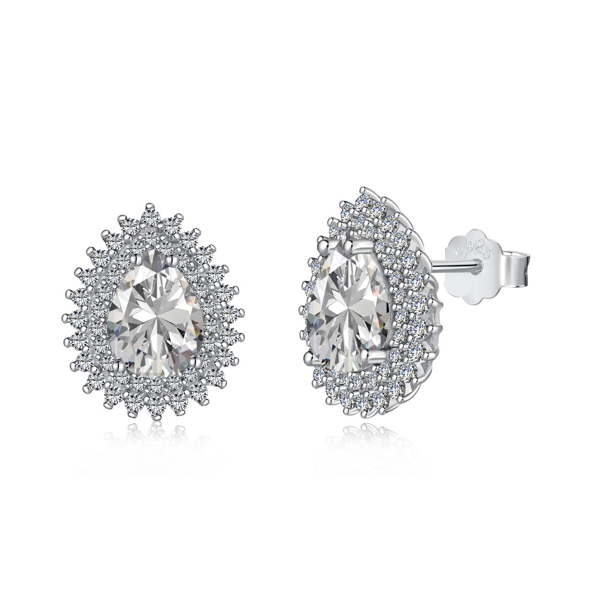[baslovejewels]Delicate Gorgeous Pear Cut Daily Earrings