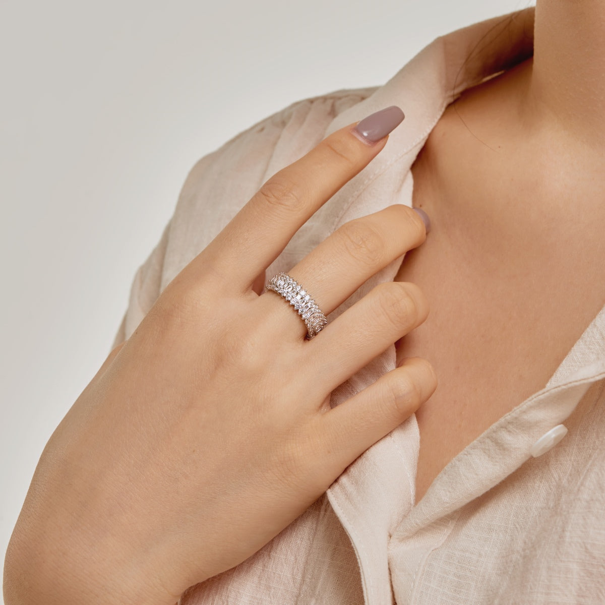 [baslovejewels]Ornate Colorful Radiant Cut Daily Ring