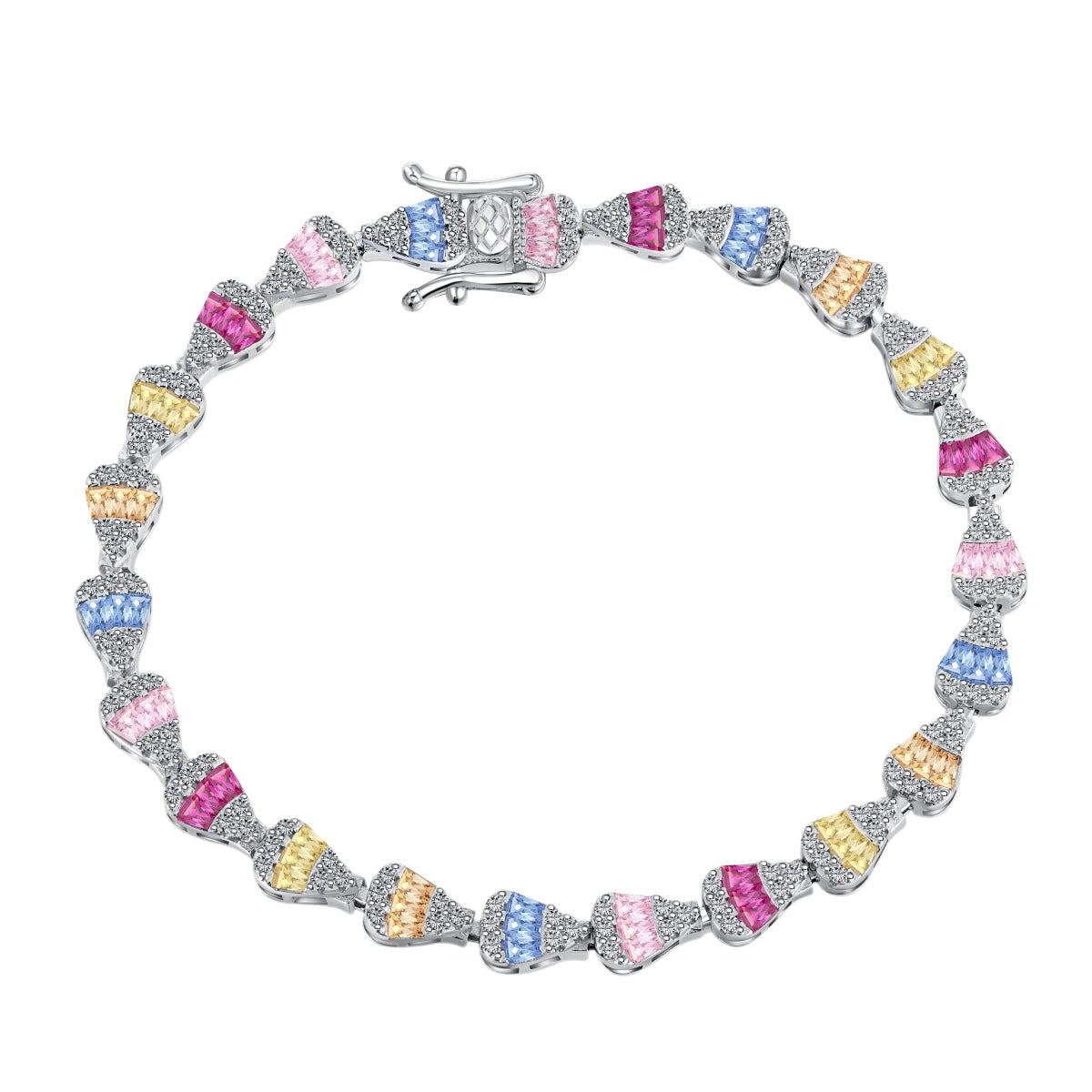 [baslovejewels]Radiant Water Drop Shape Daily Bracelet