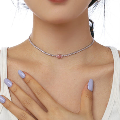 [baslovejewels]1.0 Carat Shining Oval Cut Necklace
