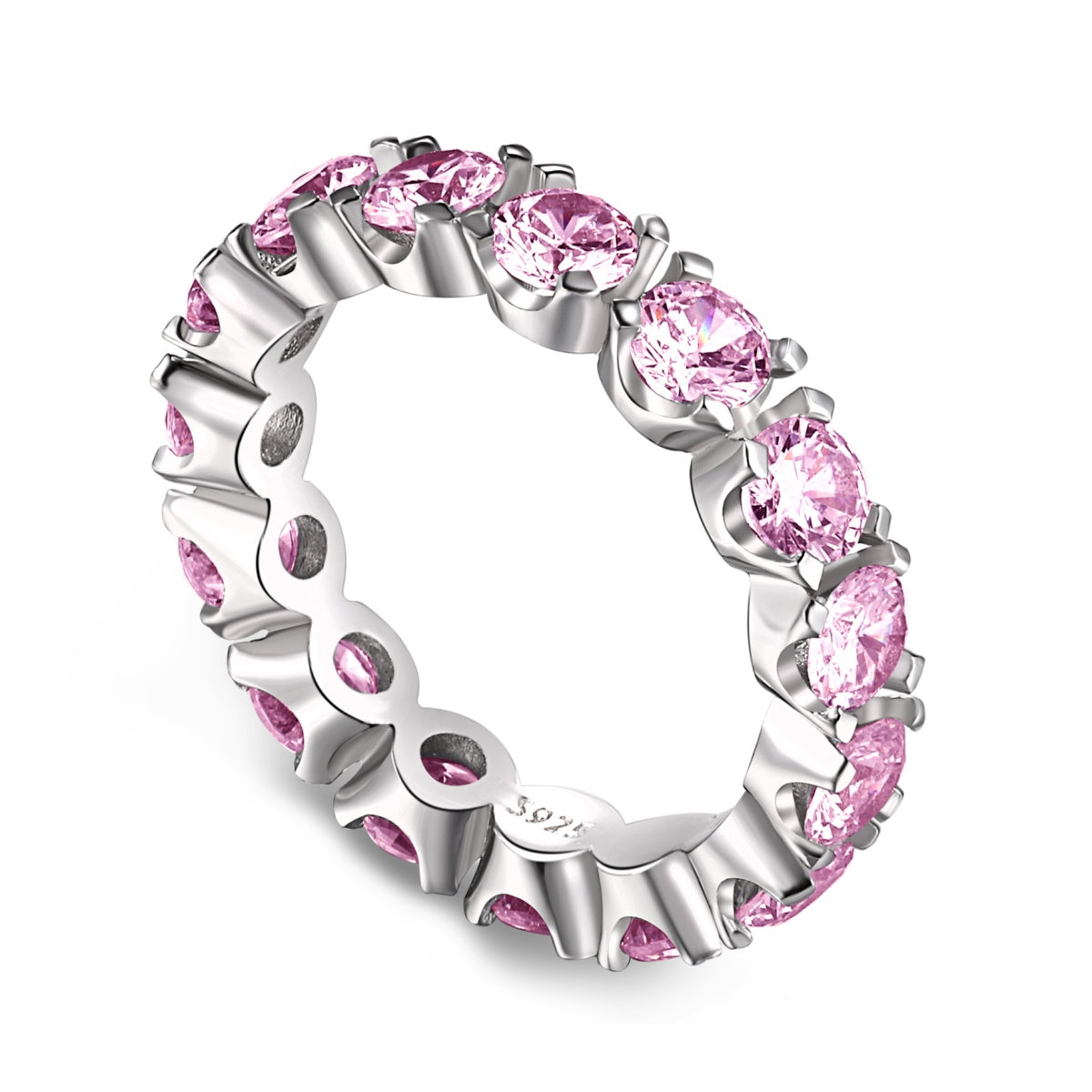 [baslovejewels]Eternity Round Cut Tennis Ring