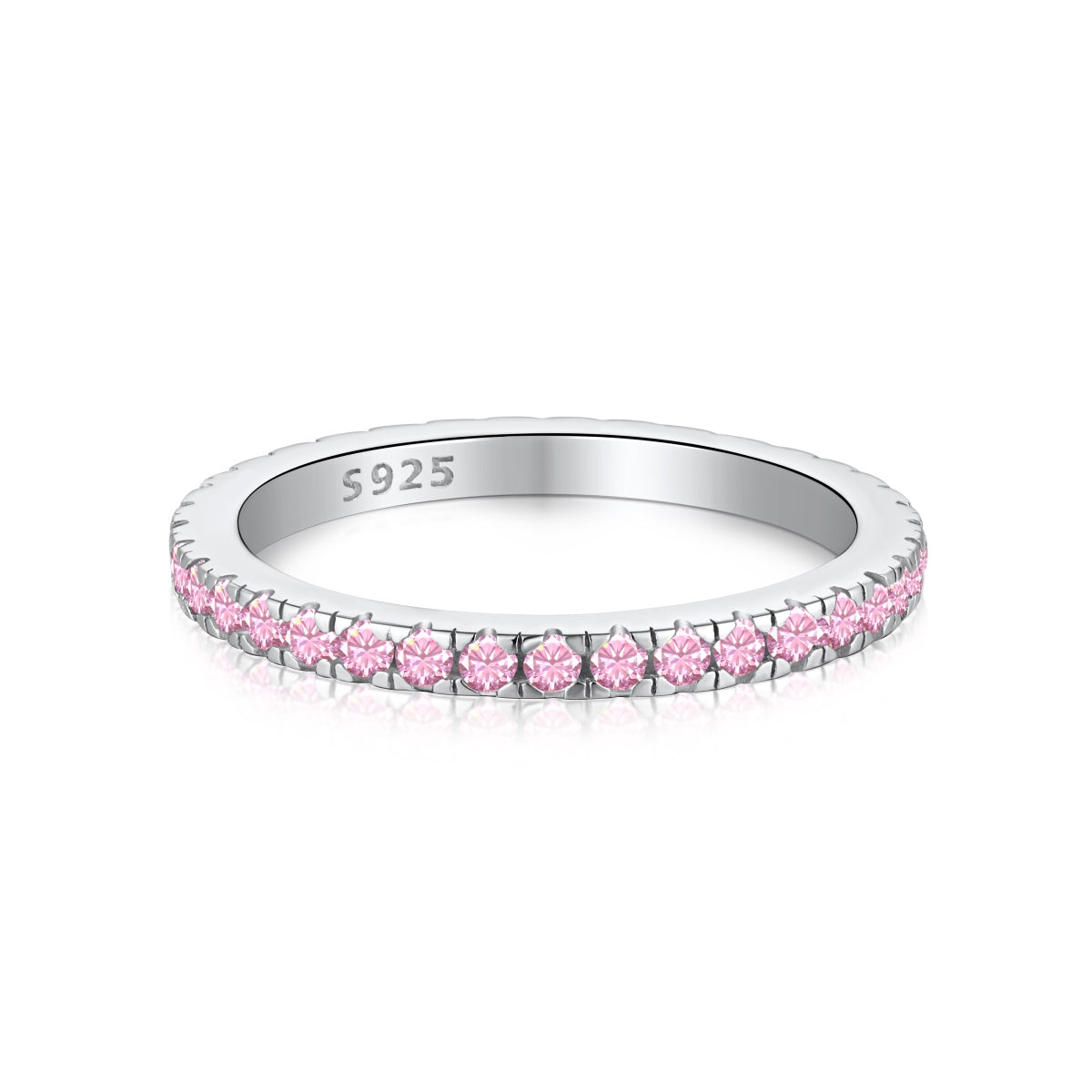 [baslovejewels]Delicate Sparkling Round Cut Daily Ring