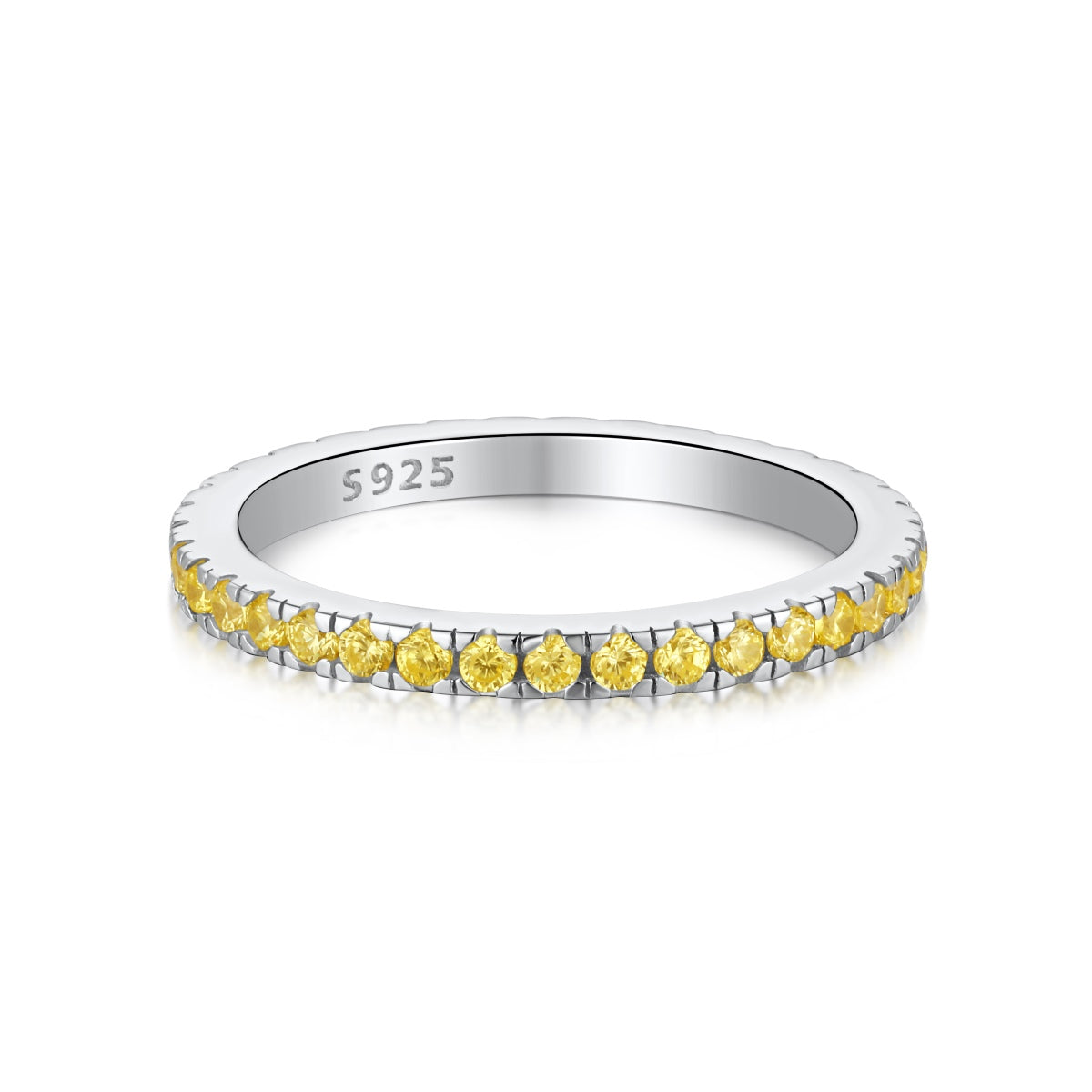 [baslovejewels]Delicate Sparkling Round Cut Daily Ring