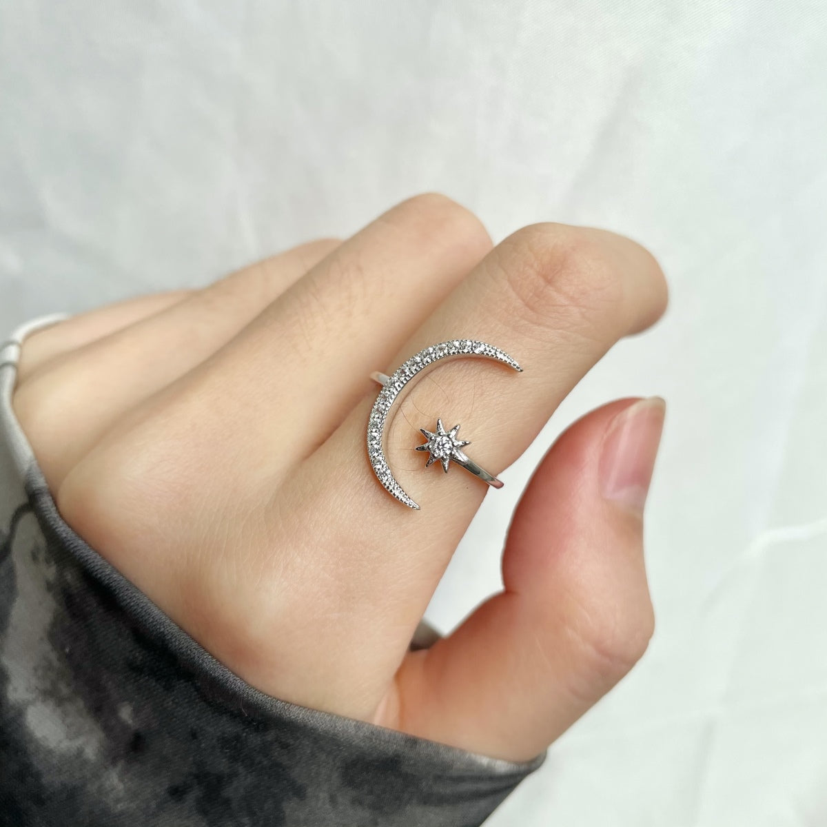 [baslovejewels]Eternity Moon & Star Ring
