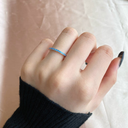 [baslovejewels]Delicate Sparkling Round Cut Daily Ring