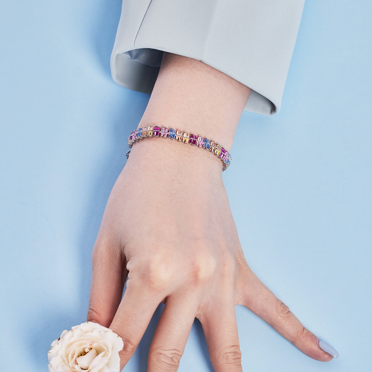 [baslovejewels]Sparkling Exquisite Multi Cut Party Bracelet