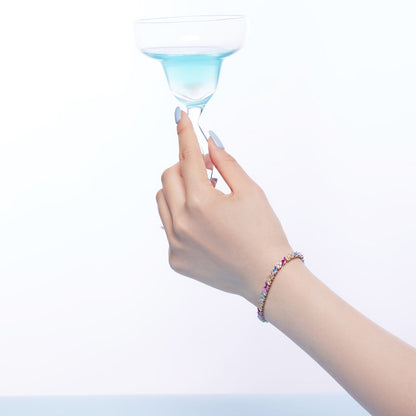 [baslovejewels]Ornate Sparkling Multi Cut Party Bracelet