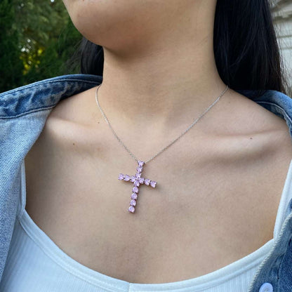 [baslovejewels]Radiant Cross Shape Necklace