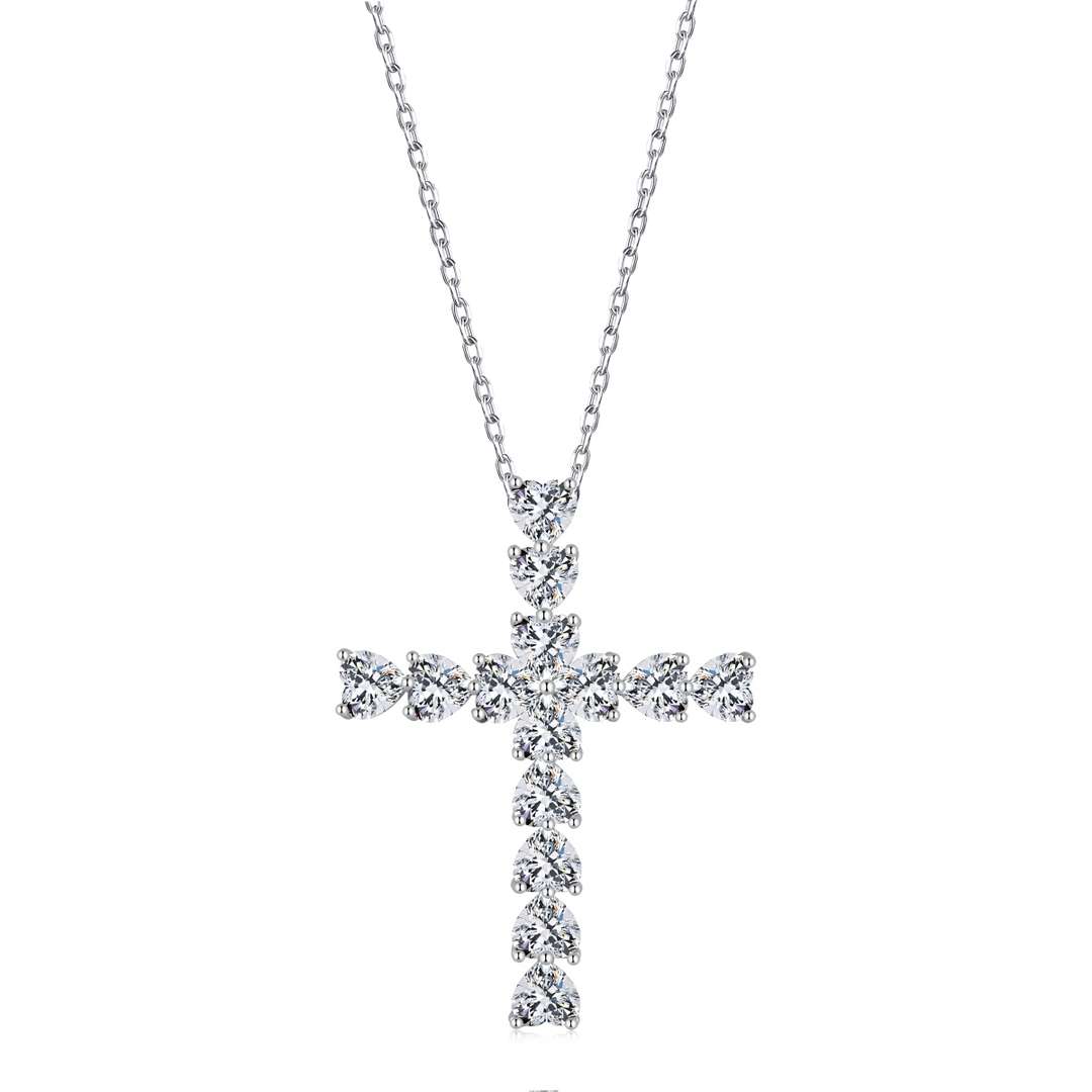 [baslovejewels]Radiant Cross Shape Necklace