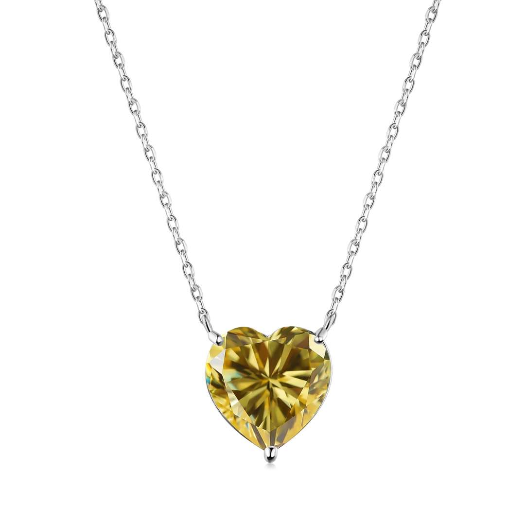 [baslovejewels]6.0 carat Radiant Heart Shape Necklace