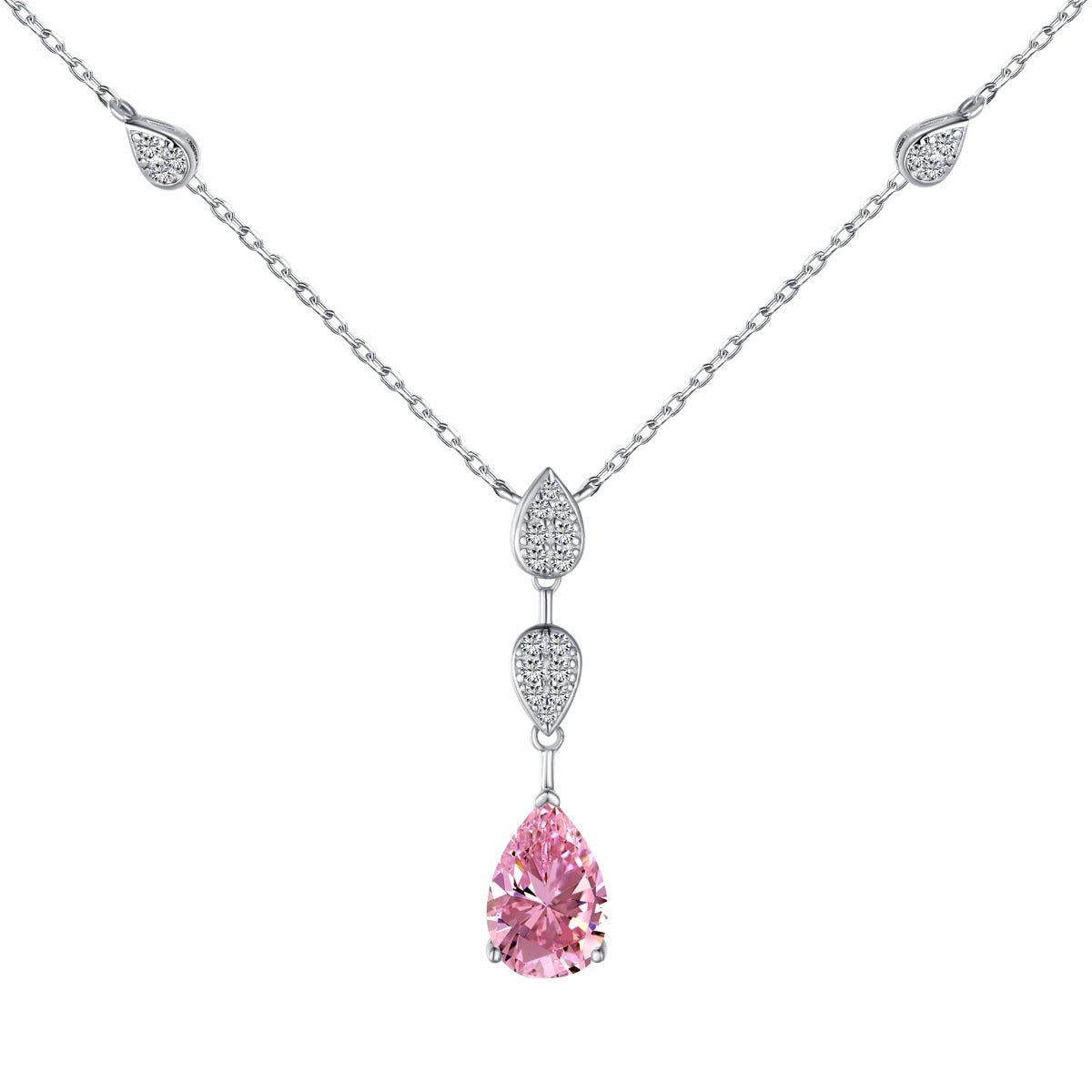[baslovejewels]Dazzling Pear Cut Necklace