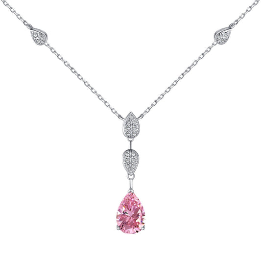 [baslovejewels]Dazzling Pear Cut Necklace