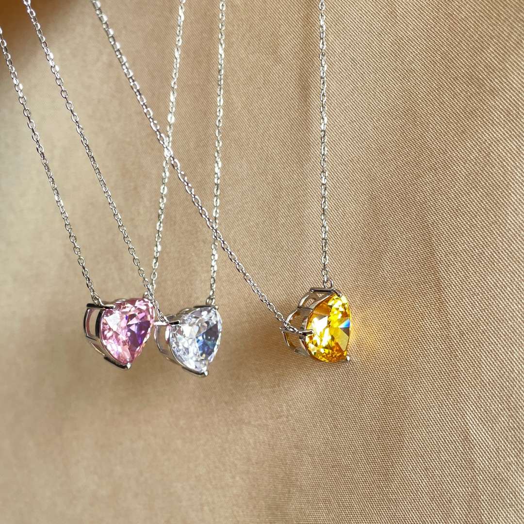 [BASLOVE]6.0 carat Radiant Heart Shape Necklace