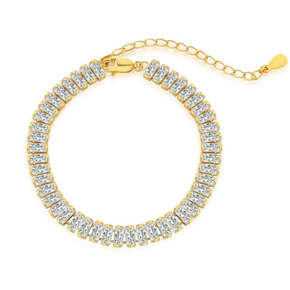 [baslovejewels]Exquisite Emerald Cut Daily Bracelet