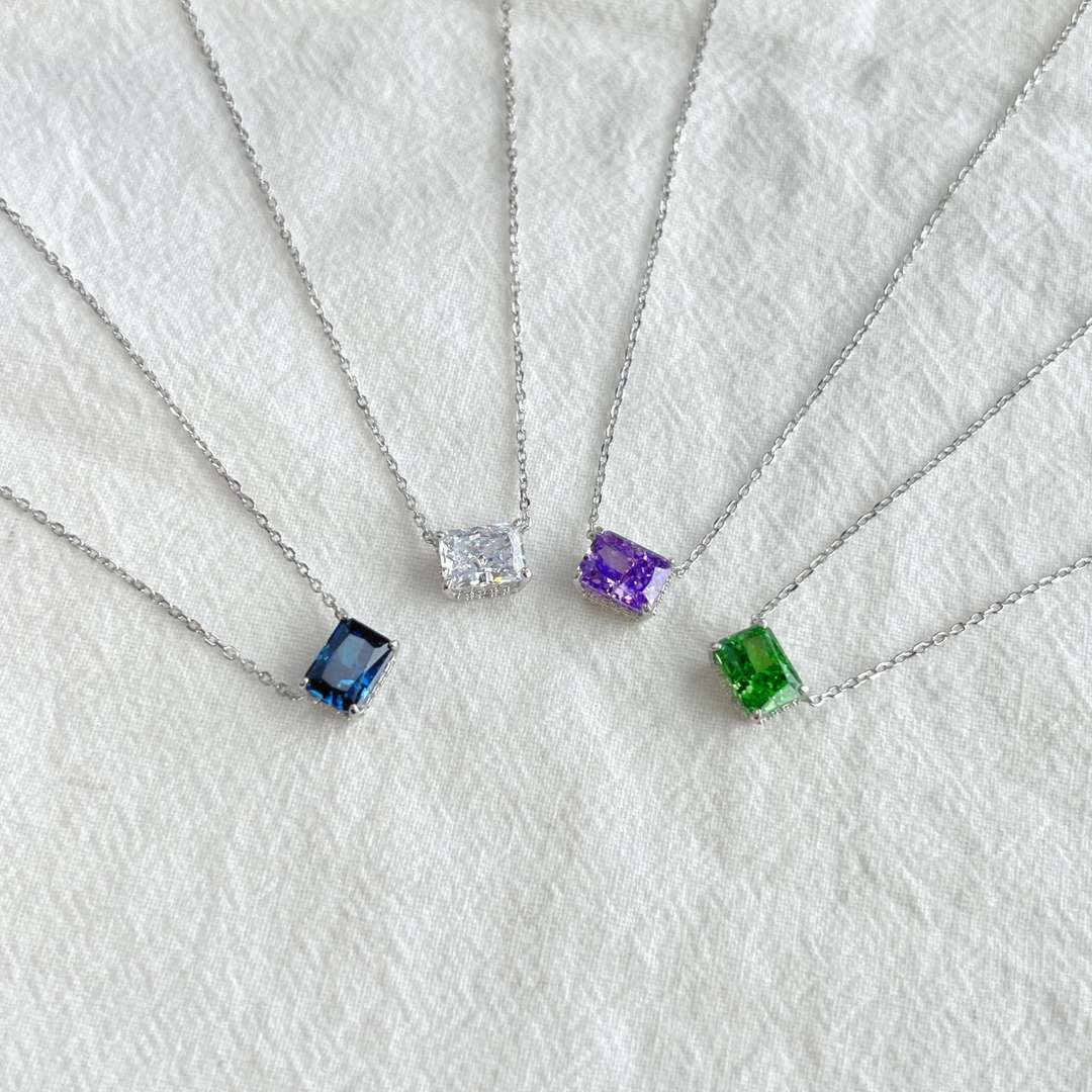 [baslovejewels]Luxurious Square Shape Colorful Necalack