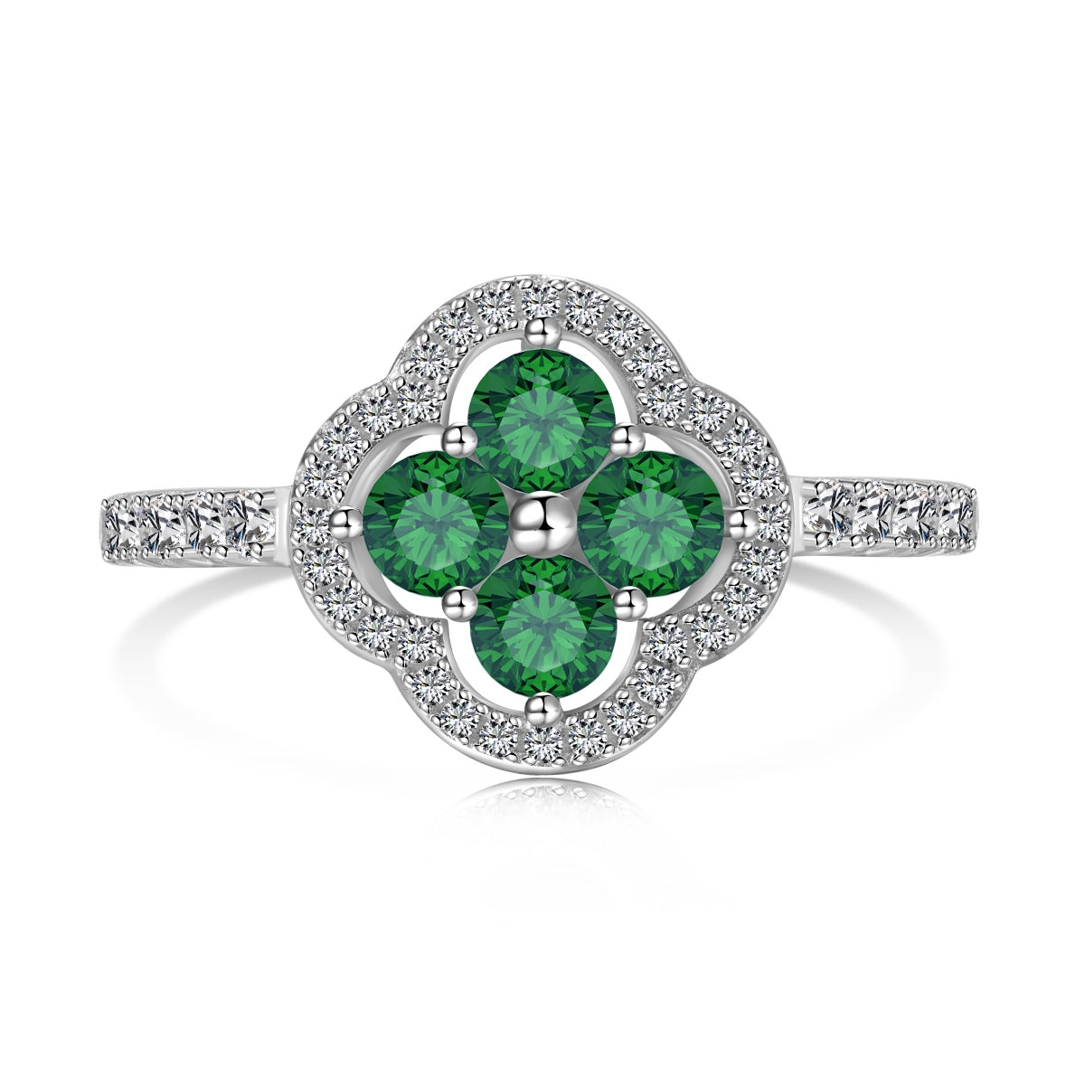 [BASLOVE]Four Leaf Clover Flower Design Ring