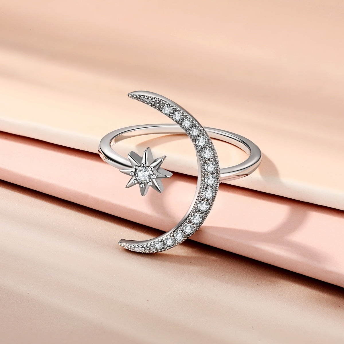 [baslovejewels]Eternity Moon & Star Ring