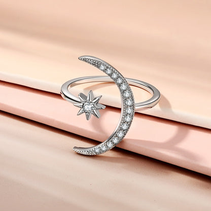 [baslovejewels]Eternity Moon & Star Ring
