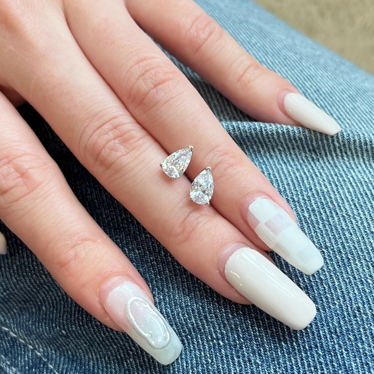 [baslovejewels]Ornate Water Drop Shape Earrings