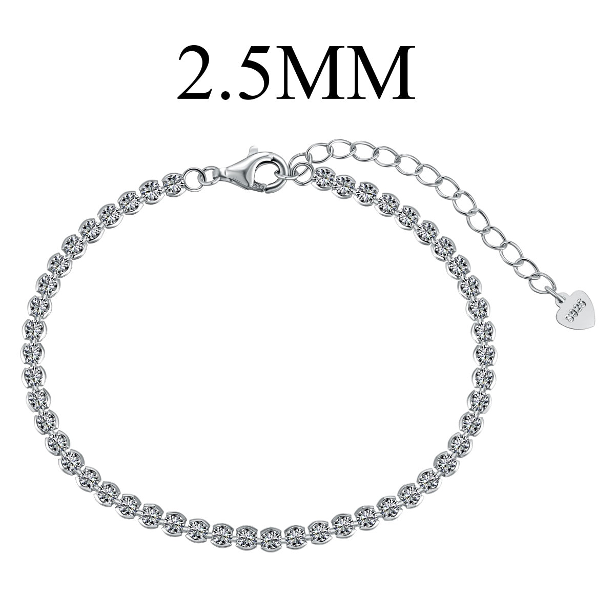[baslovejewels]Dazzling Sparkling Round Cut Daily Bracelet