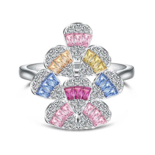 [baslovejewels]Sparkling Colorful Water Drop Shape Daily Ring