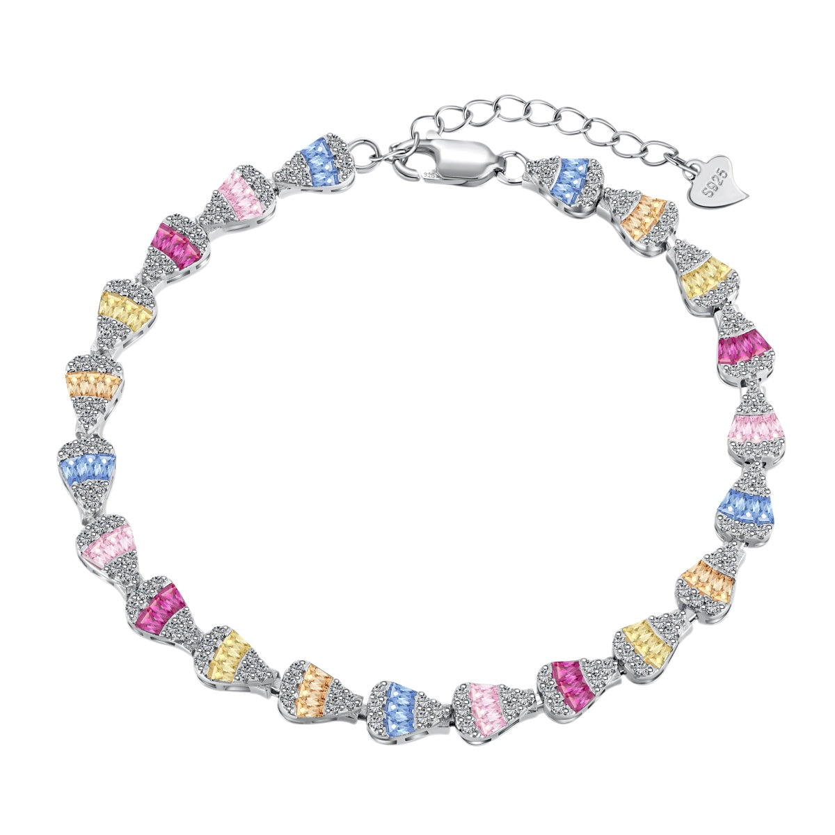 [baslovejewels]Radiant Water Drop Shape Daily Bracelet
