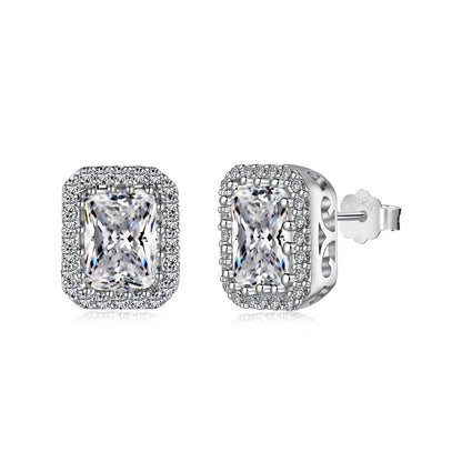 [baslovejewels]1.0 Carat Luxurious Dainty Emerald Cut Daily Earrings