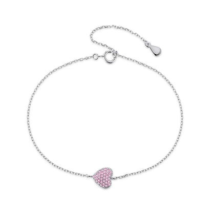 [baslovejewels]Heart-Shaped Gentle and Versatile Bracelet