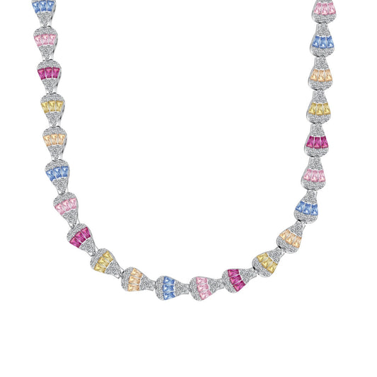 [baslovejewels]Radiant Colorful Rainbow Necklace